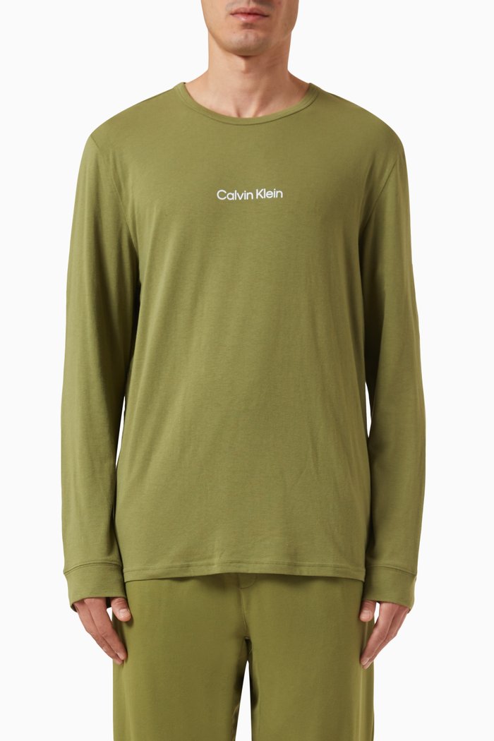 

Modern Structure Sweater in Cotton, Green