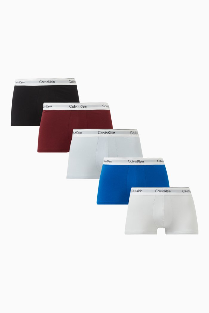 

Logo Trunks in Modern Cotton, Set of 5, Multicolour