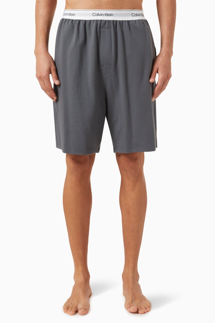 

Modern Cotton Lounge Sleep Shorts in Cotton-Jersey, Grey