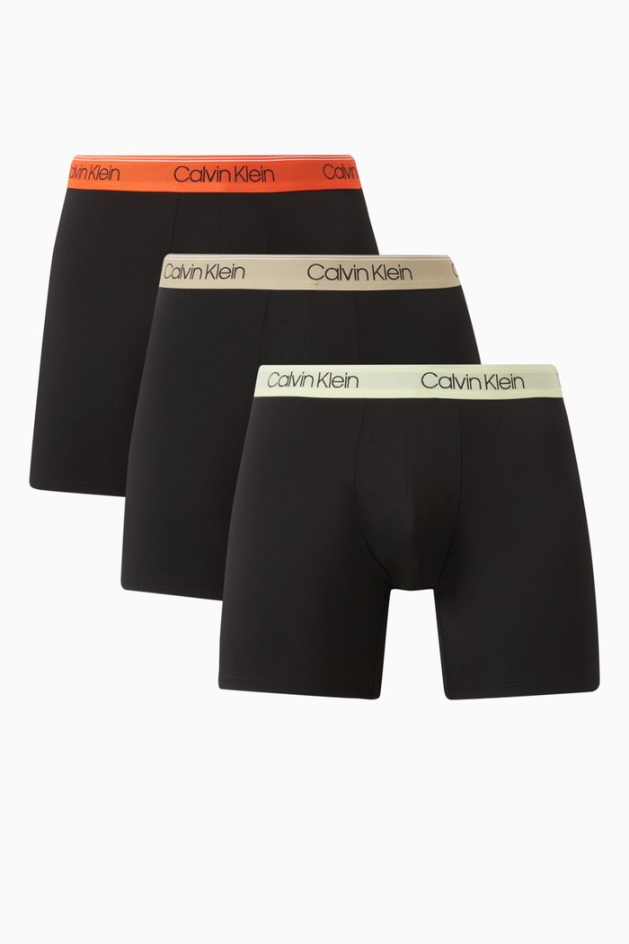 

Logo Boxer Briefs in Micro Stretch, Set of 3, Black