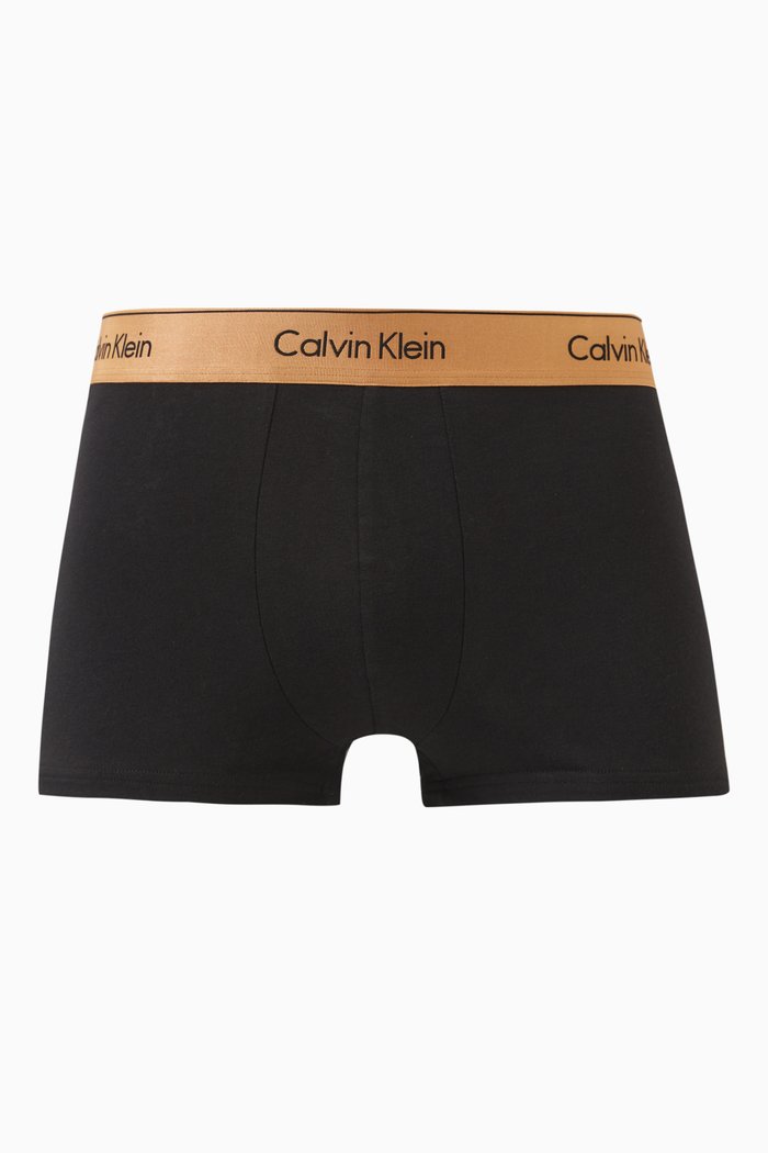 Logo Trunks in Cotton Jersey, Black