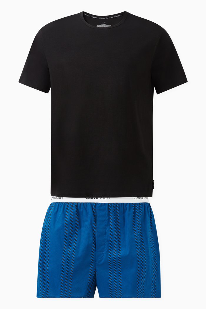 

Pyjama Set in Cotton Jersey, Blue