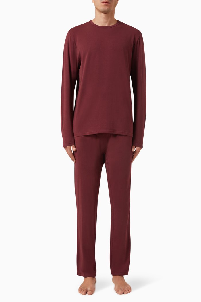 

Logo Pyjama Pants in Cotton-Jersey, Purple