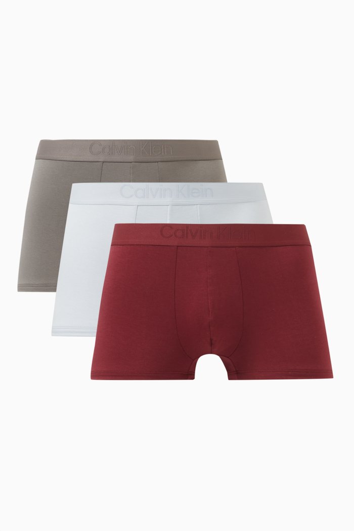 

CK Black Trunks in Stretch Microfiber Jersey, Set of 3, Multicolour
