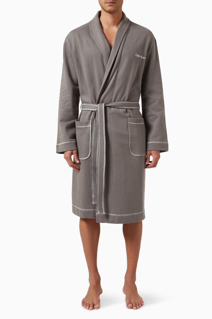 

Future Shift Bathrobe in Cotton, Grey