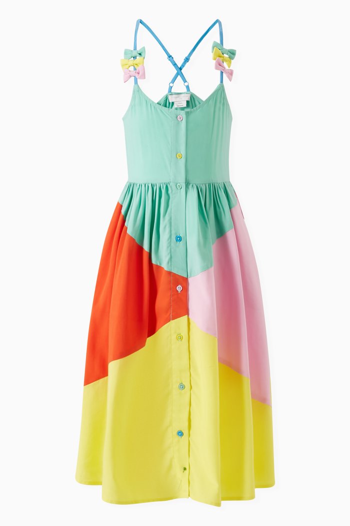 

Bow Colourblock Dress in Viscose-blend, Multicolour