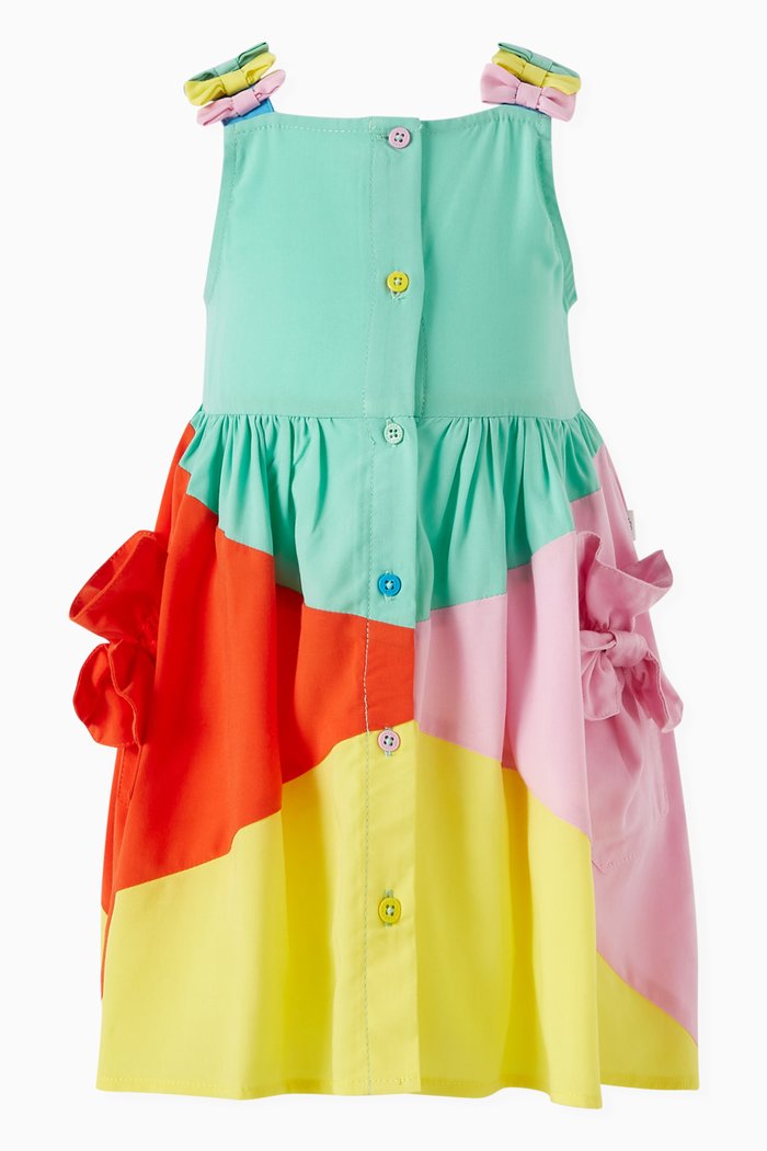 

Bow Colourblock Dress in Viscose-blend, Multicolour