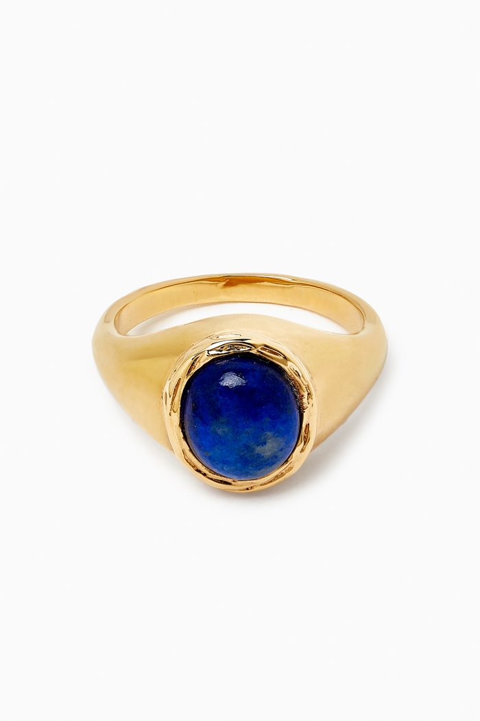 

Juliette Lapis Lazuli Ring in 18kt Gold-plated Metal, Blue