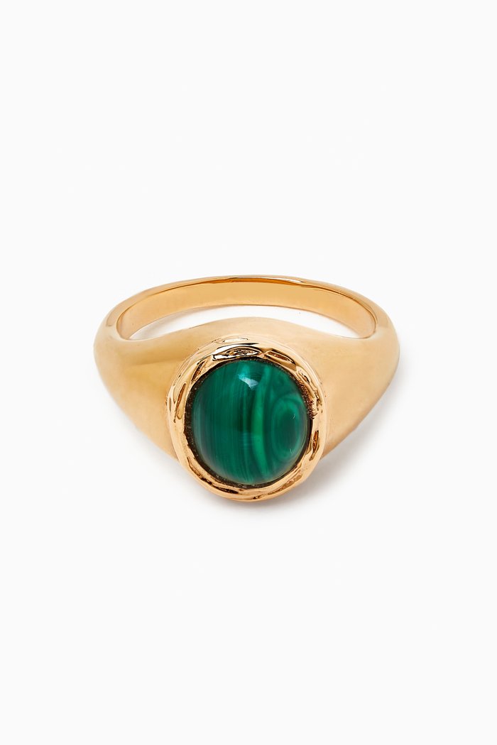 

Juliette Lapis Lazuli Ring in 18kt Gold-plated Metal, Green