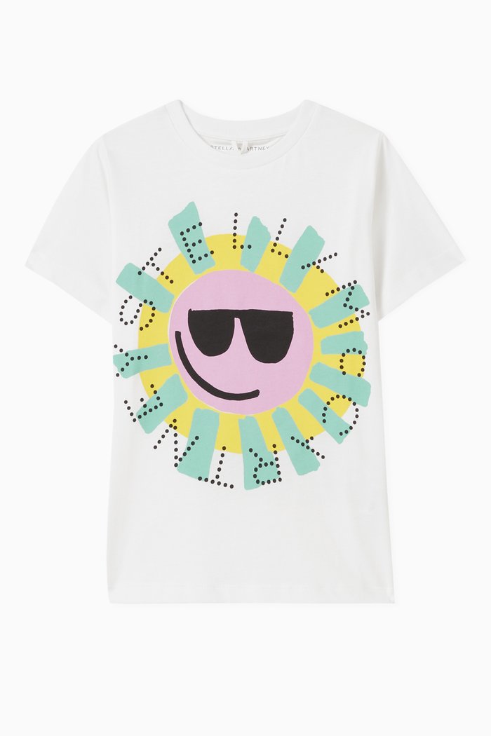 

Logo Graphic Print T-Shirt in Cotton, White