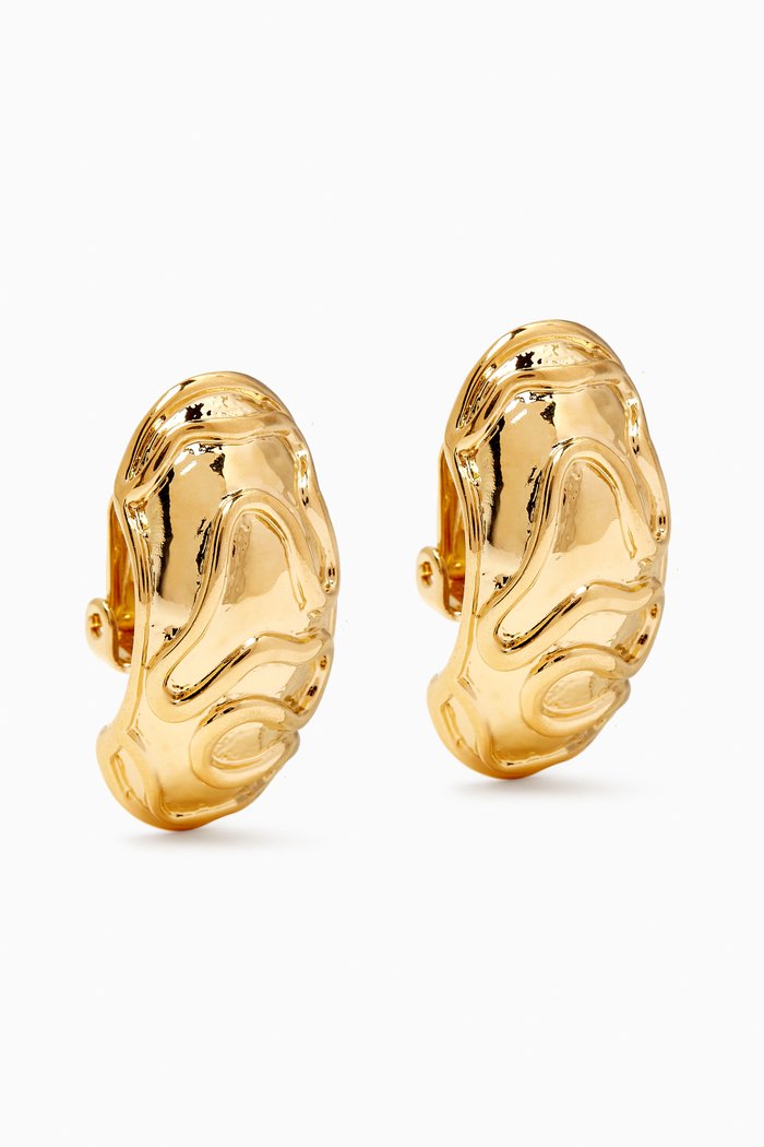 

Noa Clip-on Earrings in 18kt Gold-plated Bronze