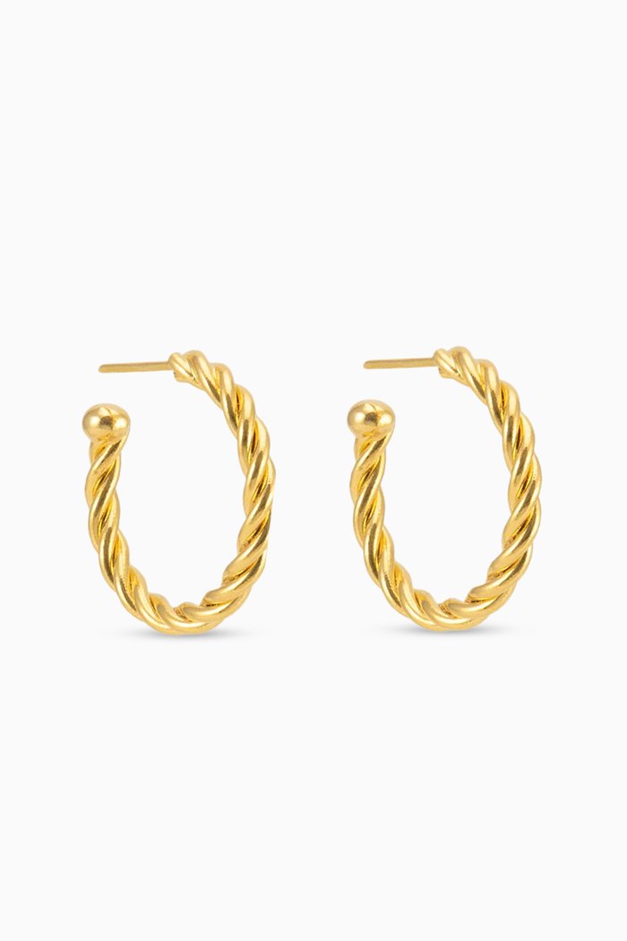 

Mini Sydney Hoop Earrings in 24kt Gold-plated Brass