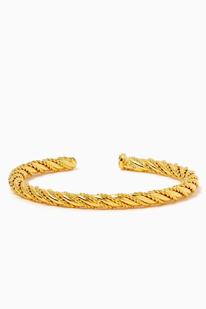 

Rome Chunky Bangle in 24kt Gold-plated Brass