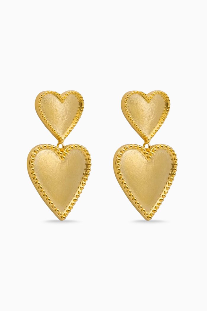 

Angelina Drop Earrings in 24kt Gold-plated Brass