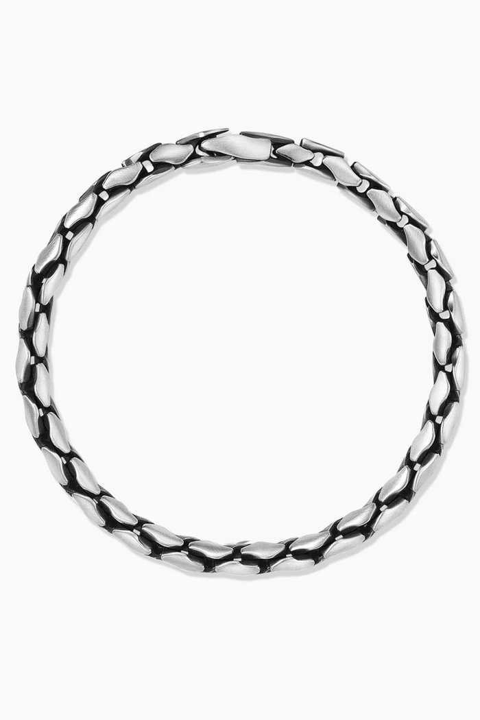 

Medium Fluted Chain Bracelet in Sterling Silver, 5mm