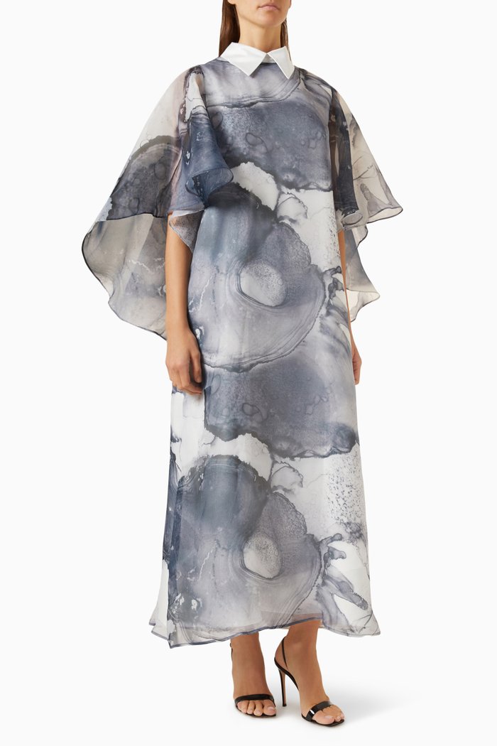 

Layla Kaftan in Organza, Grey