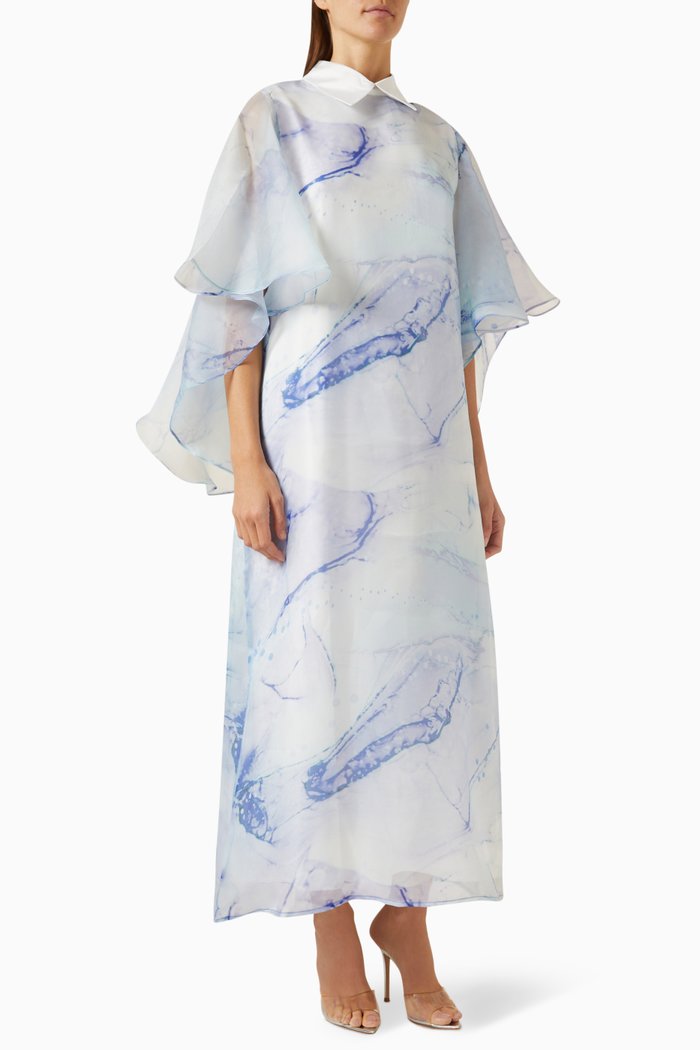 

Layla Kaftan in Organza, Blue