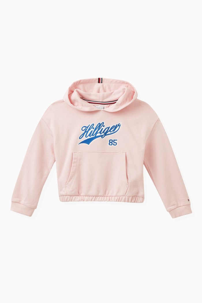 

Varsity Script Hoodie in Cotton-blend, Pink