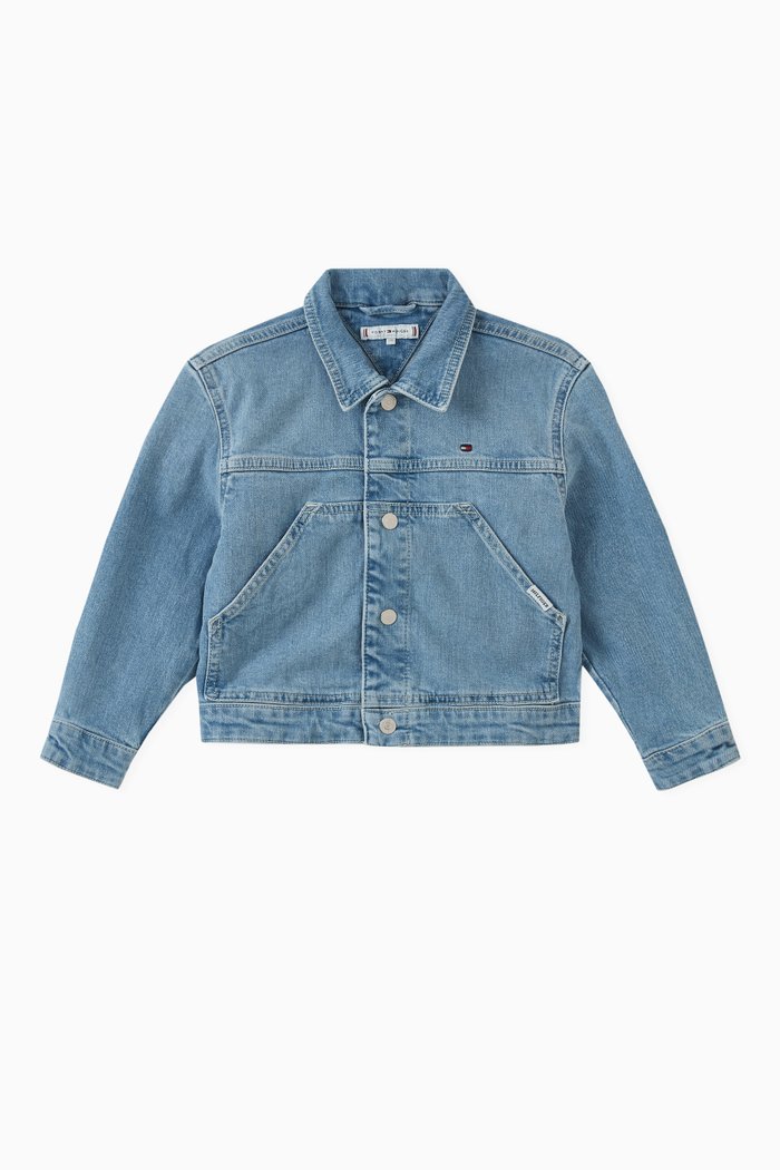 

Trucker Jacket in Stretch-cotton Denim, Blue