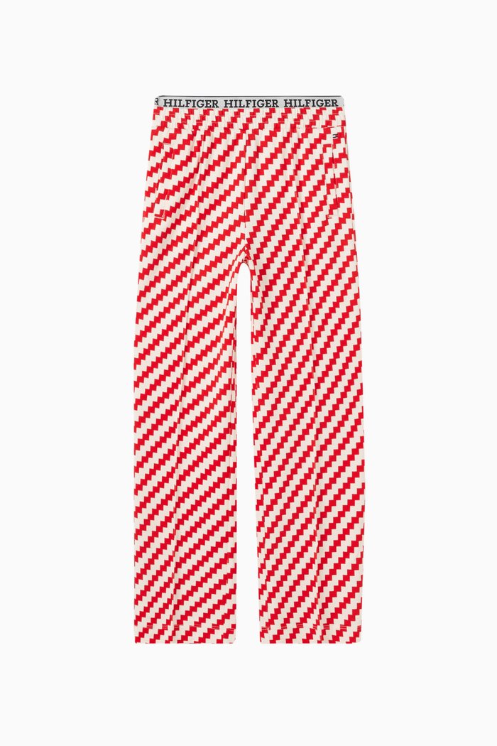 

Monotype Tape Jagged Stripe Sweatpants in Ecovero-blend Knit, Neutral