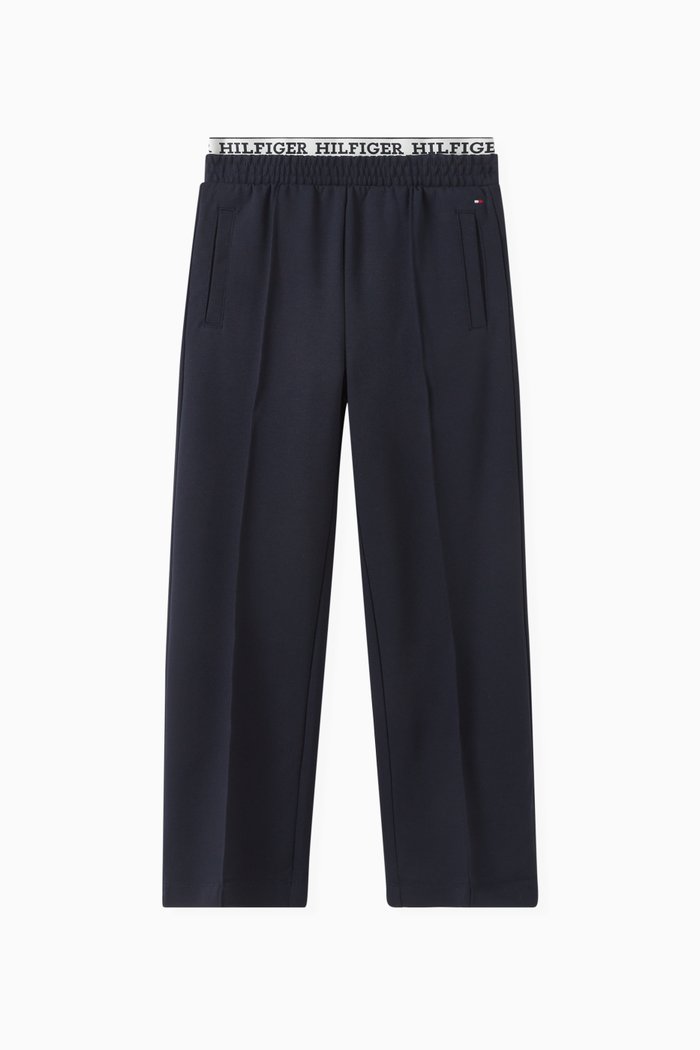 

Monotype Tape Jagged Stripe Sweatpants in Ecovero-blend Knit, Blue