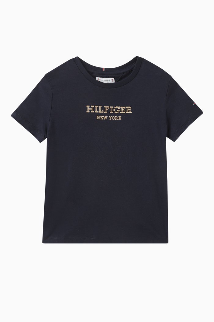 

Monotype Logo T-shirt in Cotton, Blue