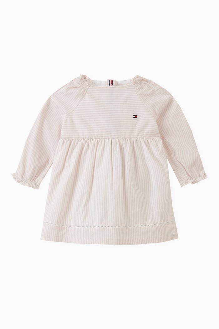 

Ithaca Striped Dress in Stretch Organic Cotton, Pink