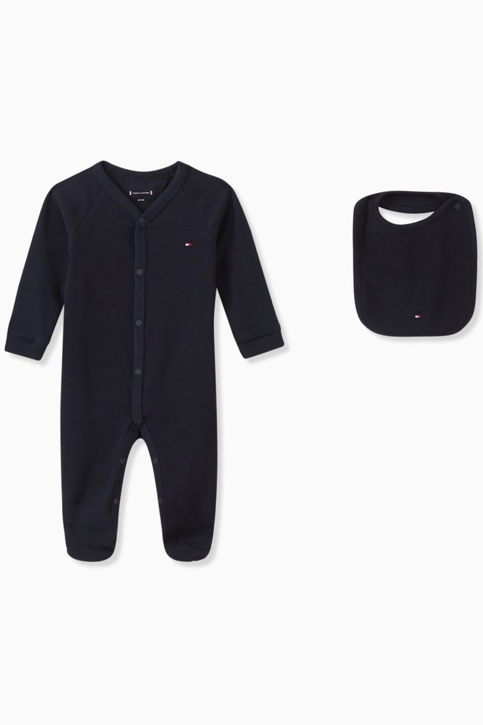

Rib-knit Sleepsuit Gift Set, Blue