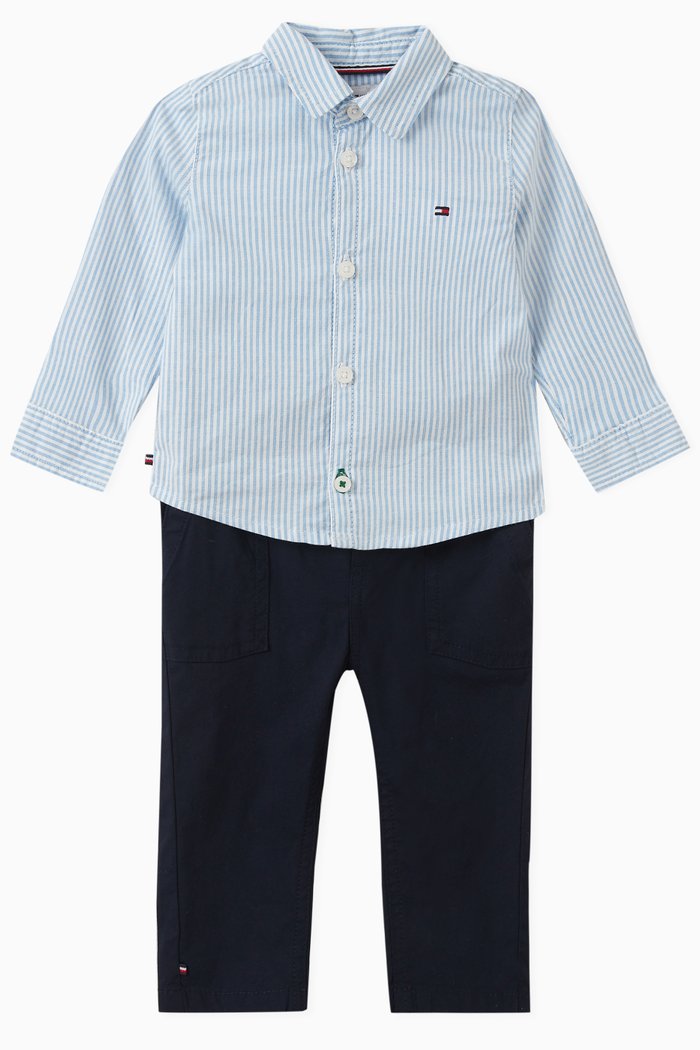 

Ithaca Striped Shirt & Pants Gift Set, Blue