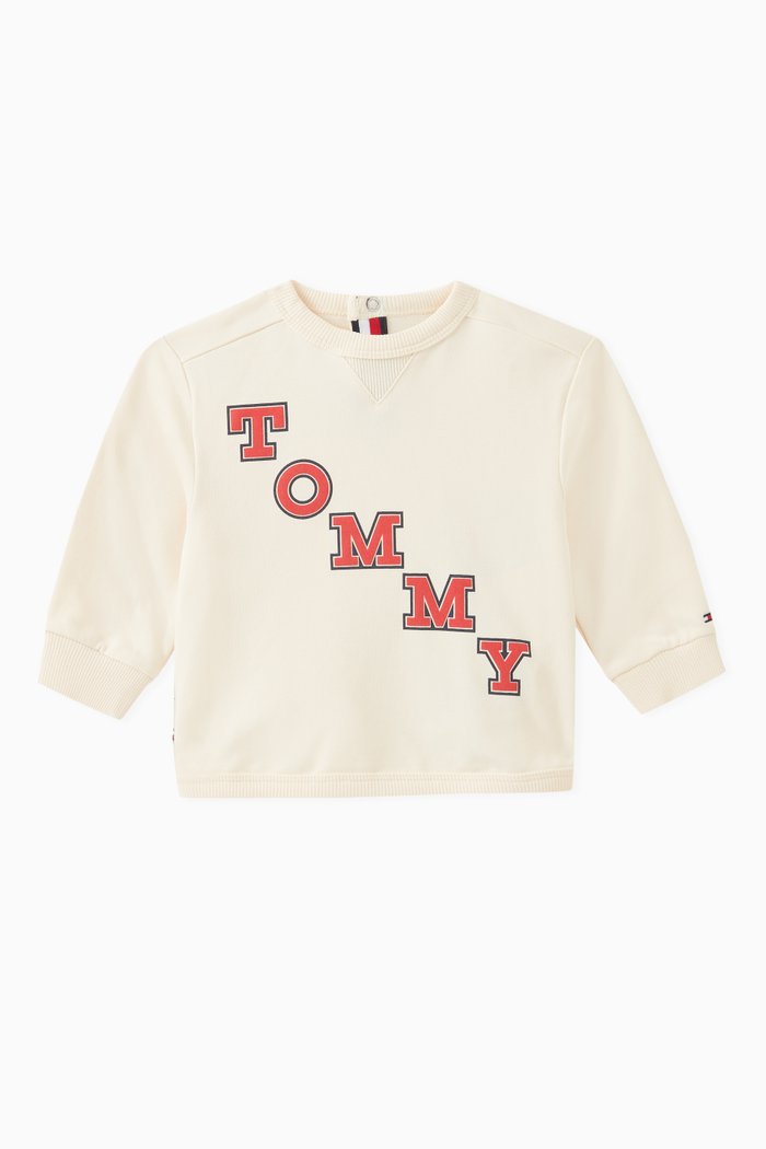 

Varsity Sweatshirt in Cotton, Neutral
