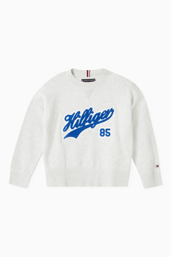 

Logo Script Sweater in Cotton-terry, Grey