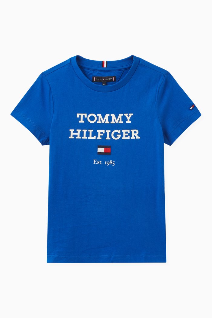 

Oversized Logo T-Shirt in Cotton, Blue