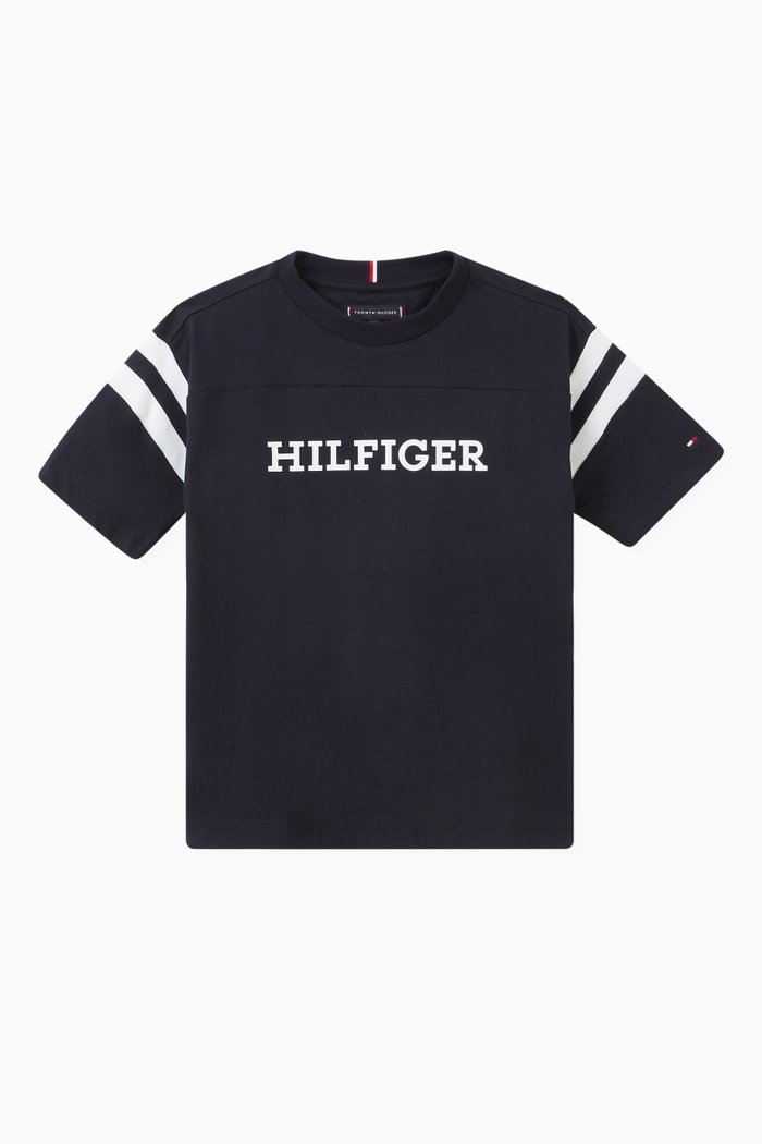 

Hilfiger Monotype Varsity T-Shirt in Cotton, Blue