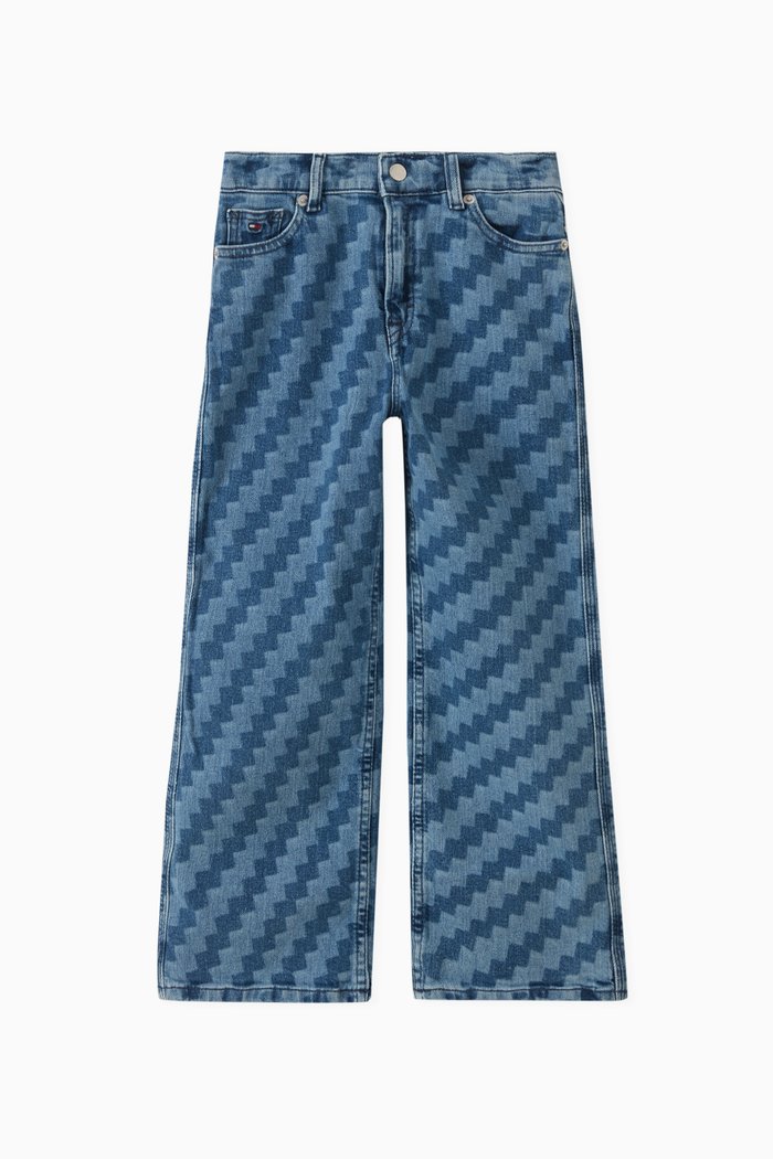 

Mabel Laser Flared Jeans in Cotton, Blue