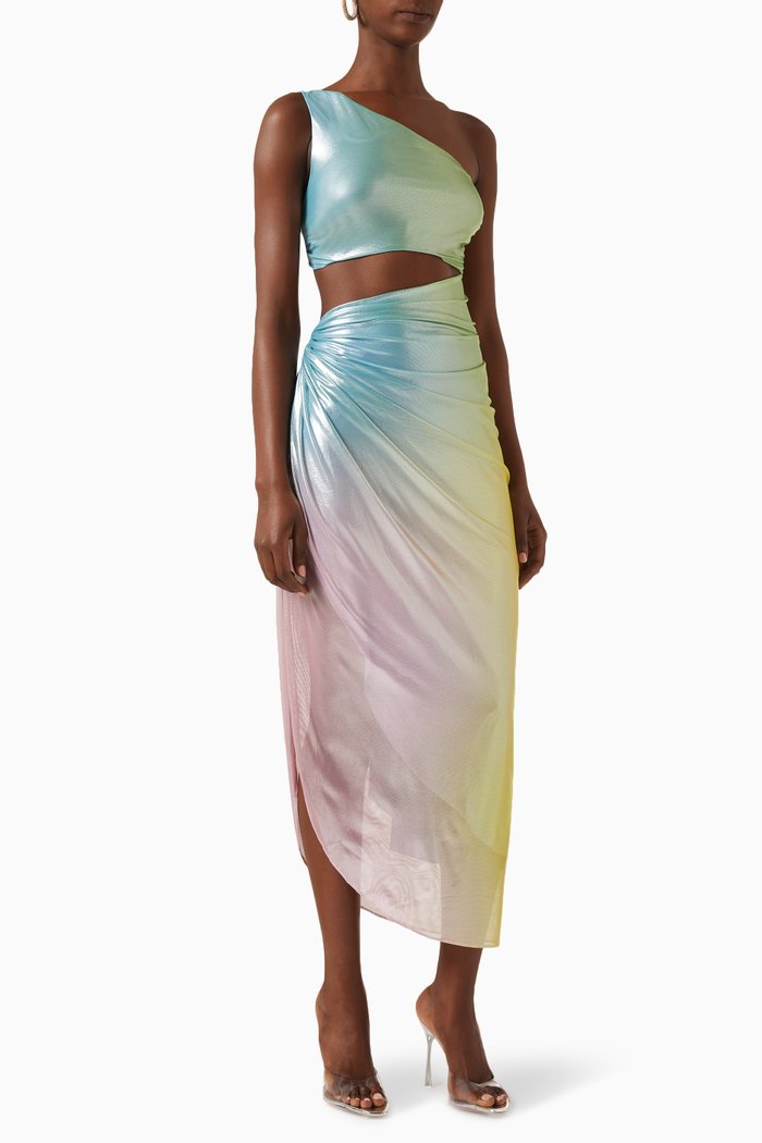 

Zadeh Cut-out Dress in Nylon-jersey, Multicolour