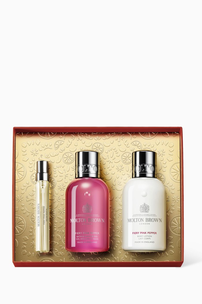 

Fiery Pink Pepper Travel Gift Set, Colourless