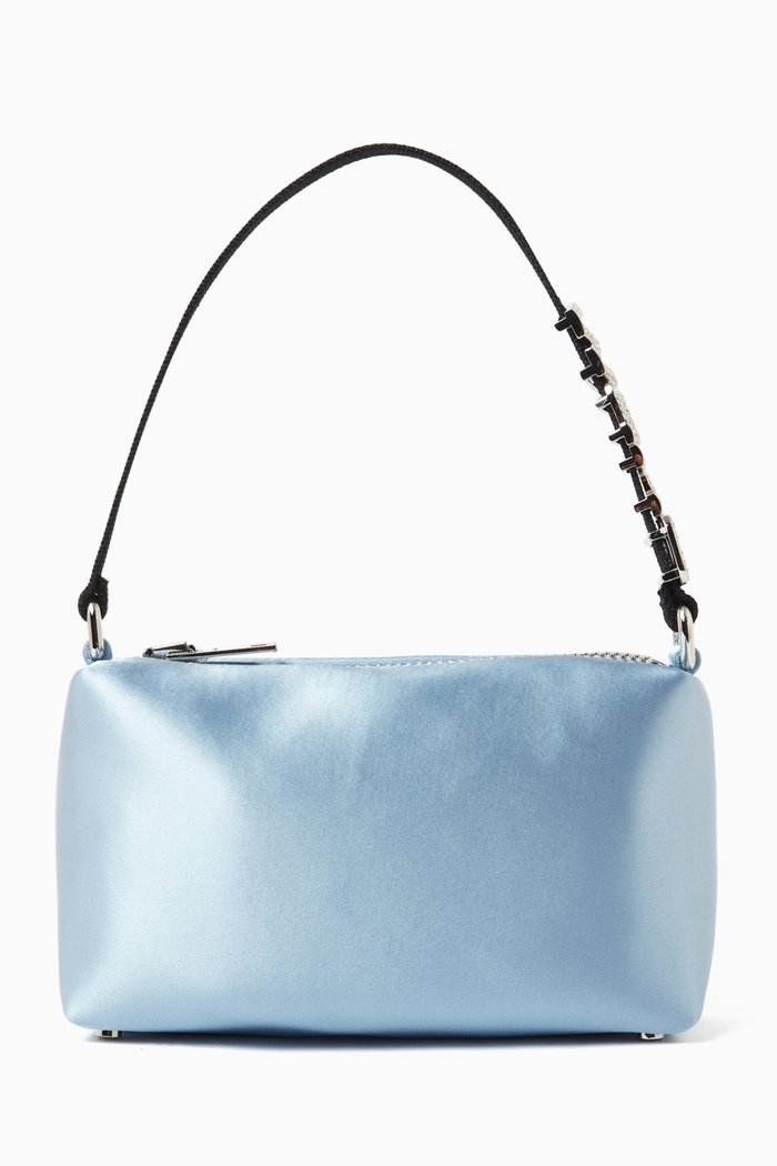 

Medium Heiress Pouch Bag in Satin, Blue