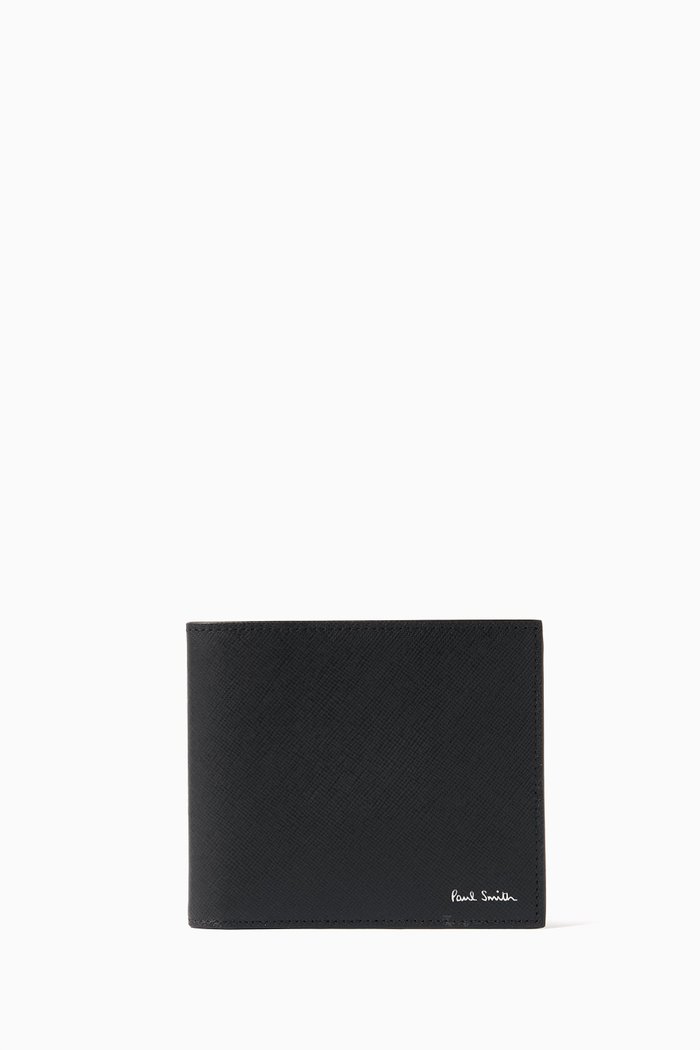 

Mini Blur Billfold Wallet in Leather, Black
