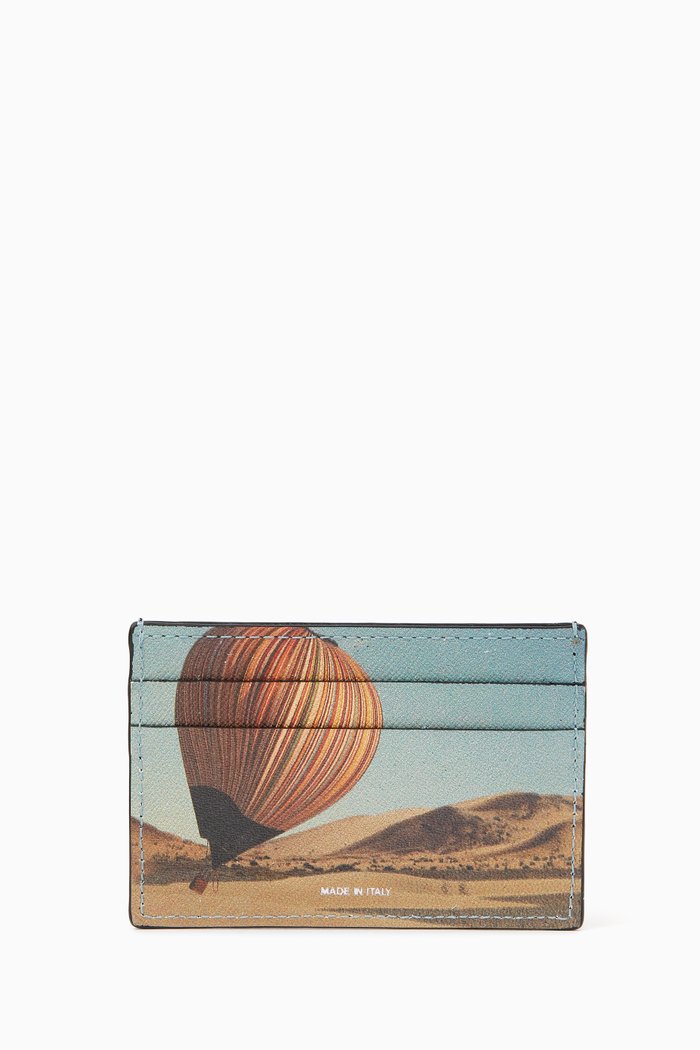 

'Signature Stripe Balloon' Print Card Holder, Black