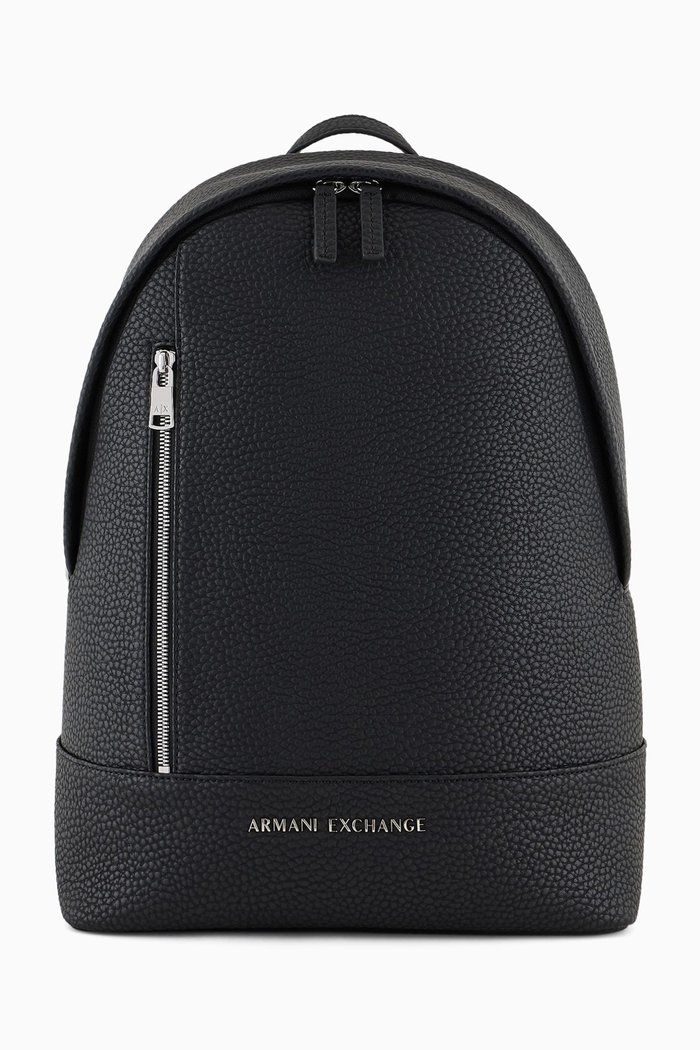 

Capri AX Logo Backpack in Faux Leather, Black