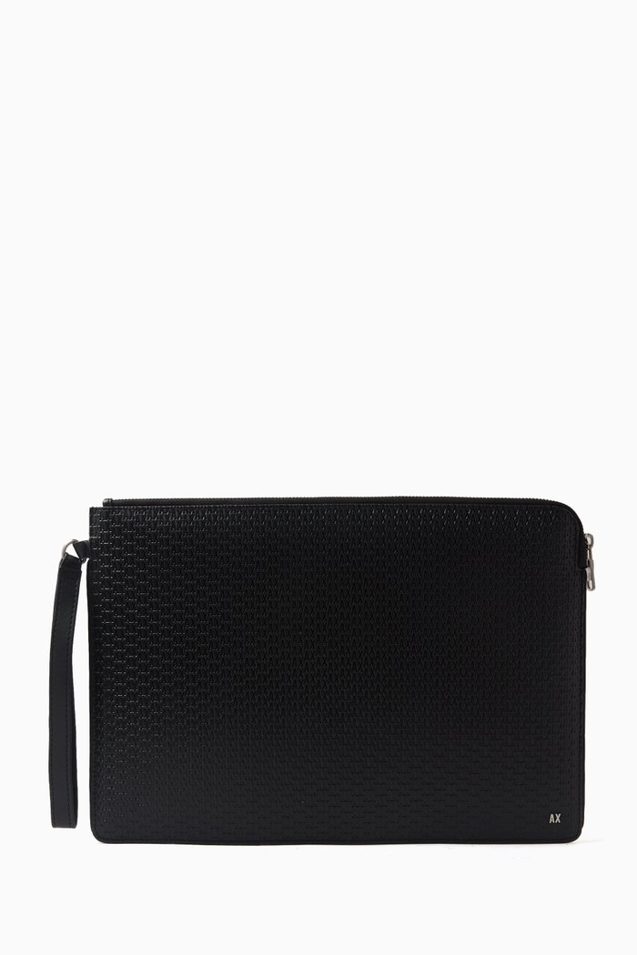 

AX Logo Pouch, Black