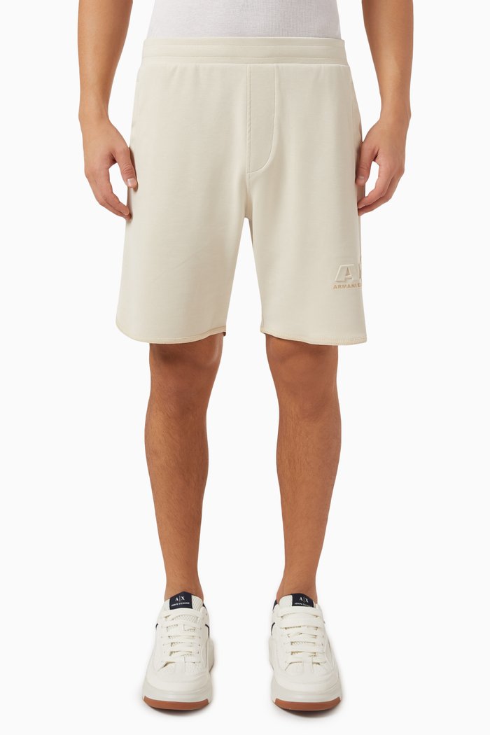

Logo Bermuda Shorts in Cotton-jersey, Neutral
