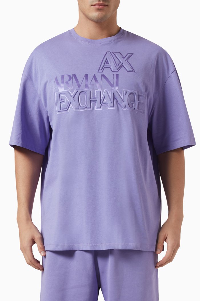 Meta Nature Logo T-shirt in Cotton, Purple