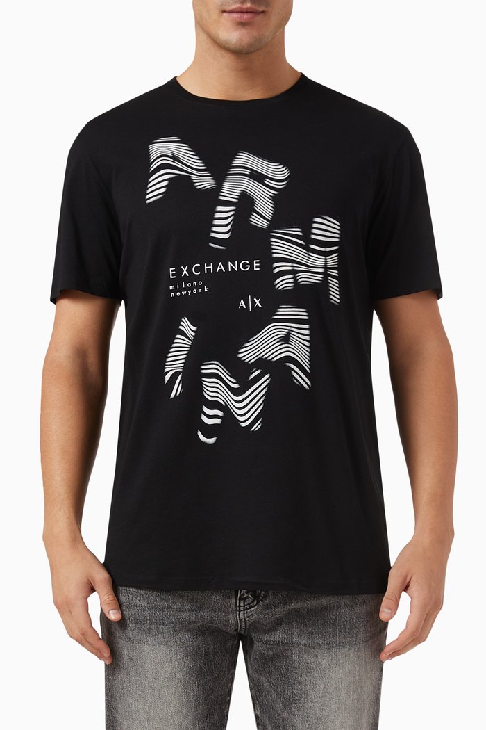 

Graphic Logo T-shirt in Cotton, Black