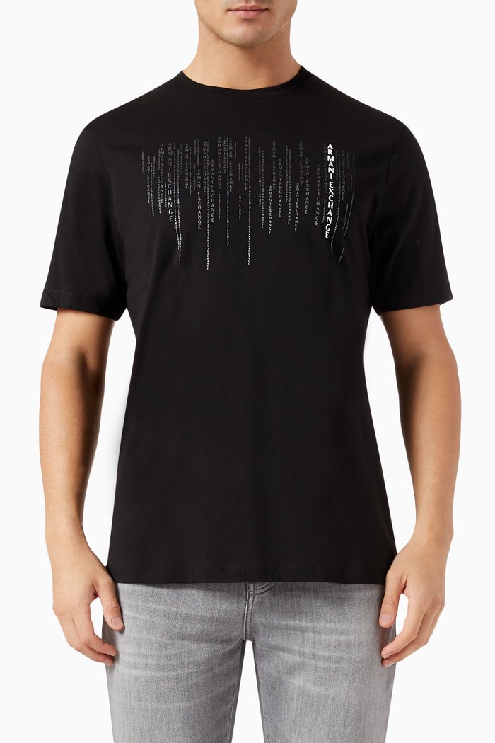 

Graphic Logo T-shirt in Cotton-jersey, Black