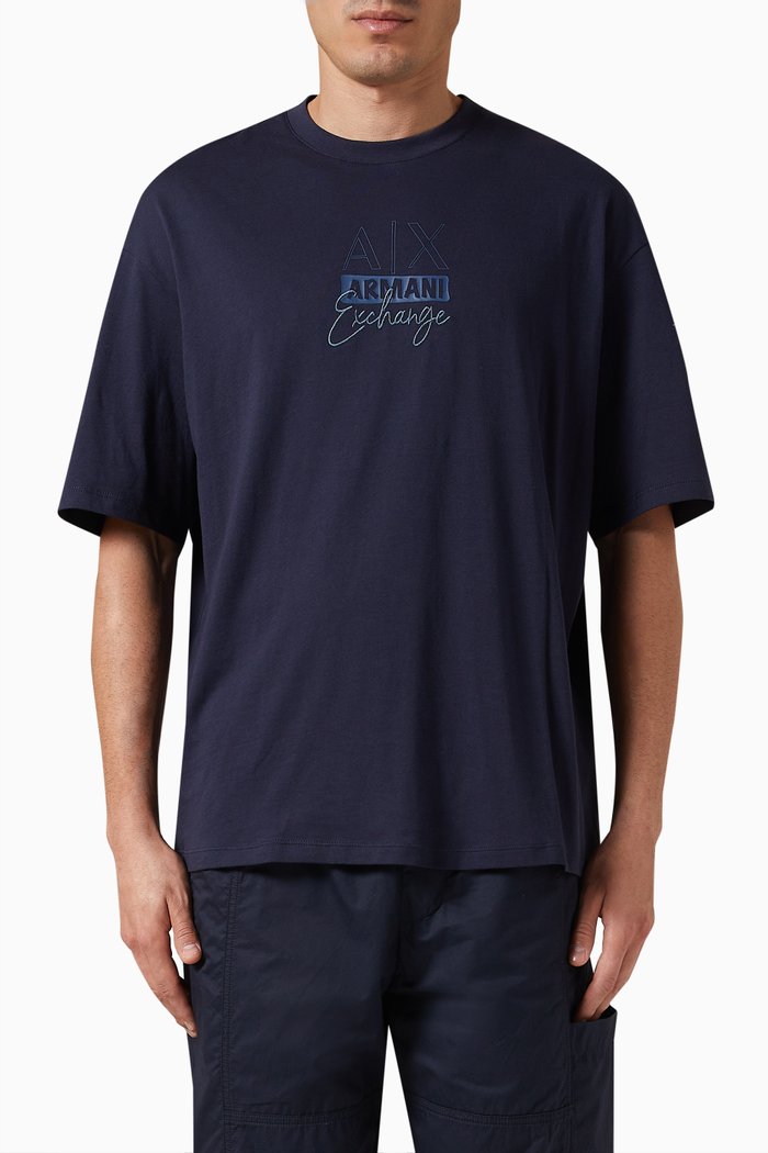 

Digital Desert Logo T-shirt in Cotton-jersey, Blue
