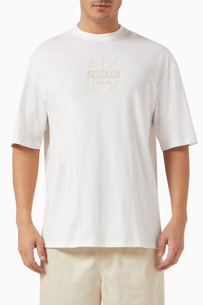 

Digital Desert Logo T-shirt in Cotton-jersey, White