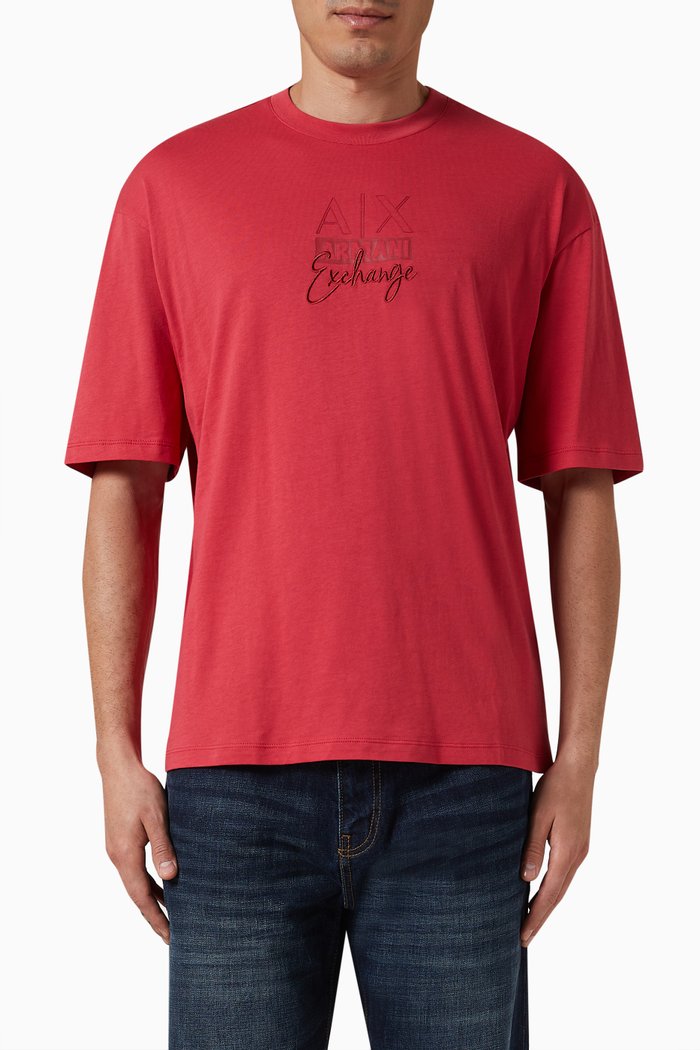 Digital Desert Logo T-shirt in Cotton-jersey, Red