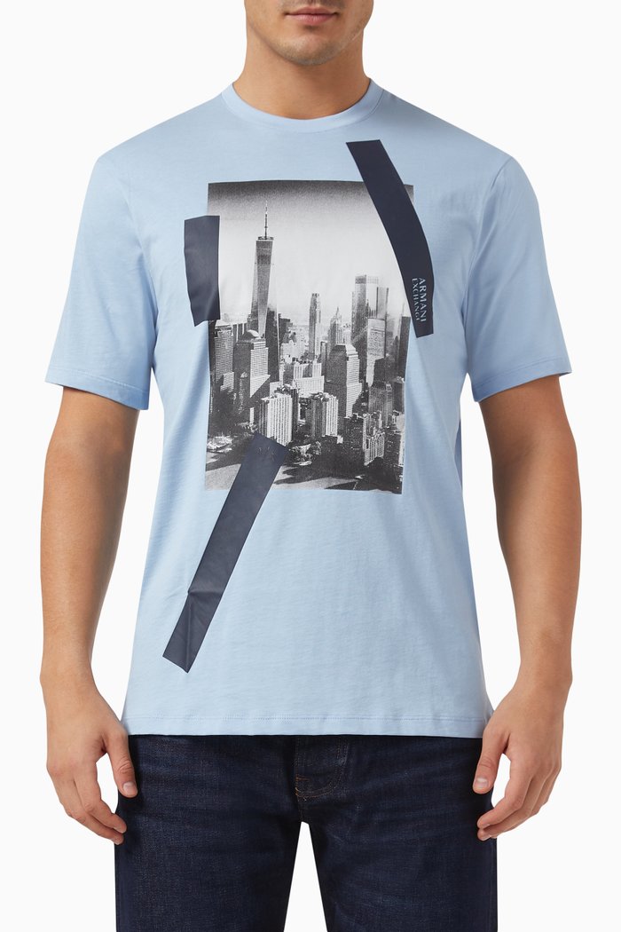 Digital Desert Graphic-print T-shirt, Blue