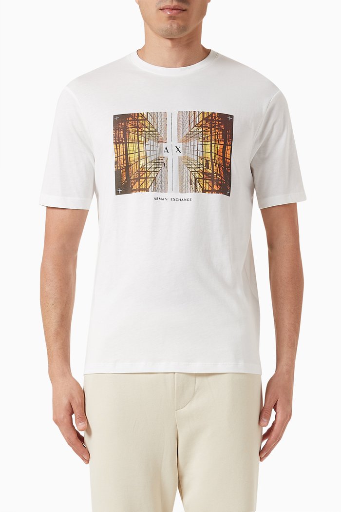 

Digital Desert Logo T-shirt in Cotton-jersey, White